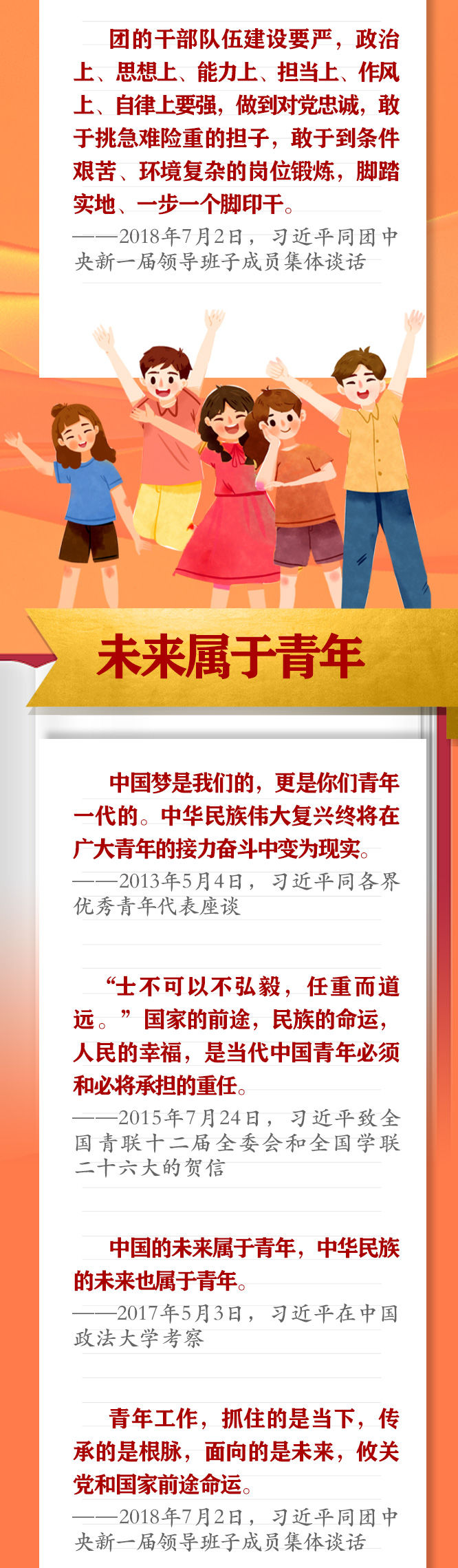 手繪長(zhǎng)卷 | 共青團(tuán)員們，總書(shū)記這些話要牢記