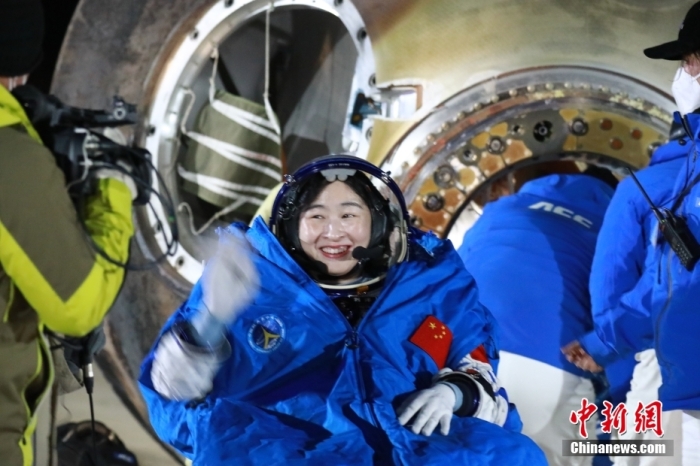 圖為航天員劉洋。孫海英 攝