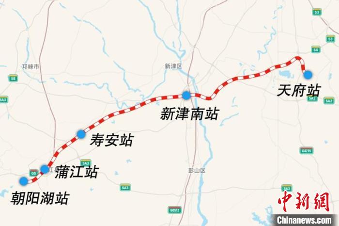 成都鐵路樞紐天府至朝陽湖段線路圖?！F集團(tuán)供圖