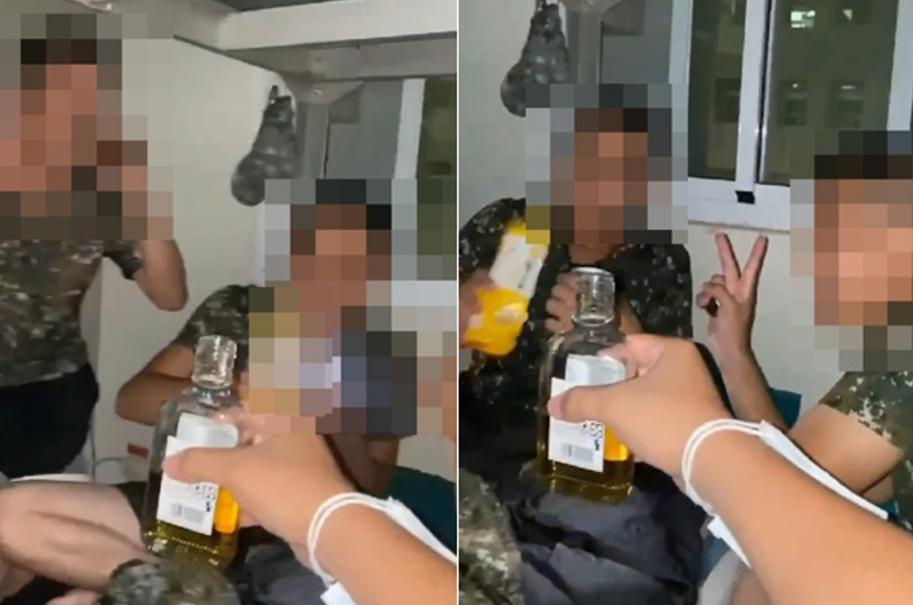 臺軍在宿舍開“飲酒趴”。圖片來源：臺灣“中時新聞網(wǎng)”。