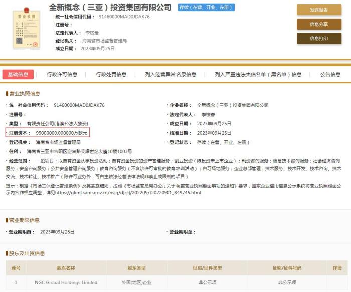 國家企業(yè)信用信息公示系統(tǒng)截圖。