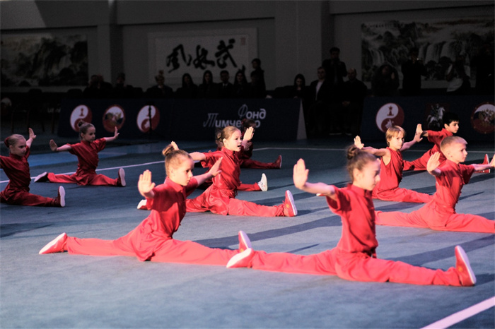 俄羅斯青少年在開幕式上進(jìn)行武術(shù)表演。駐俄羅斯大使館供圖