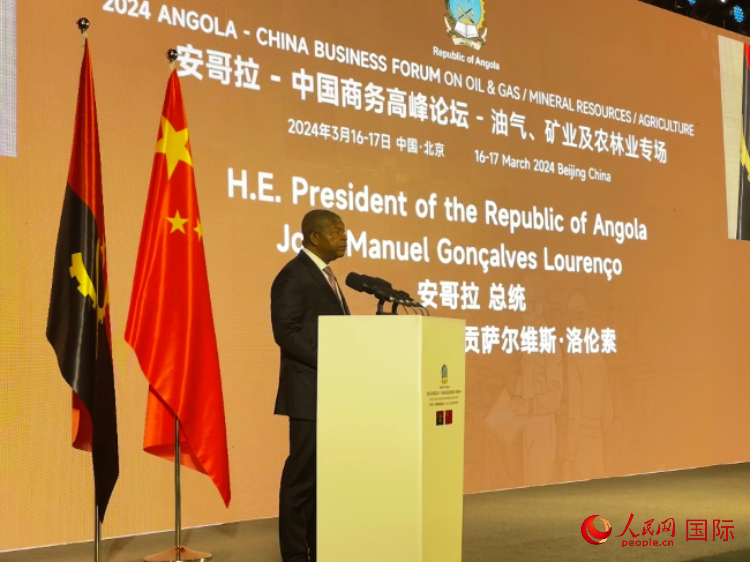 安哥拉總統(tǒng)若昂·曼努埃爾·貢薩爾維斯·洛倫索。人民網(wǎng)記者 張榮攝