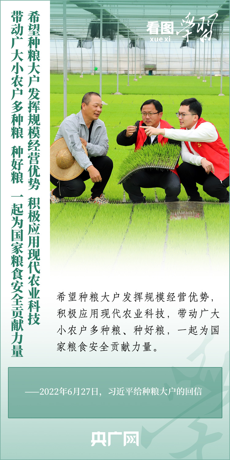 看圖學(xué)習(xí)丨推廣良田、良種、良法、良機(jī) 給農(nóng)業(yè)現(xiàn)代化插上科技的翅膀