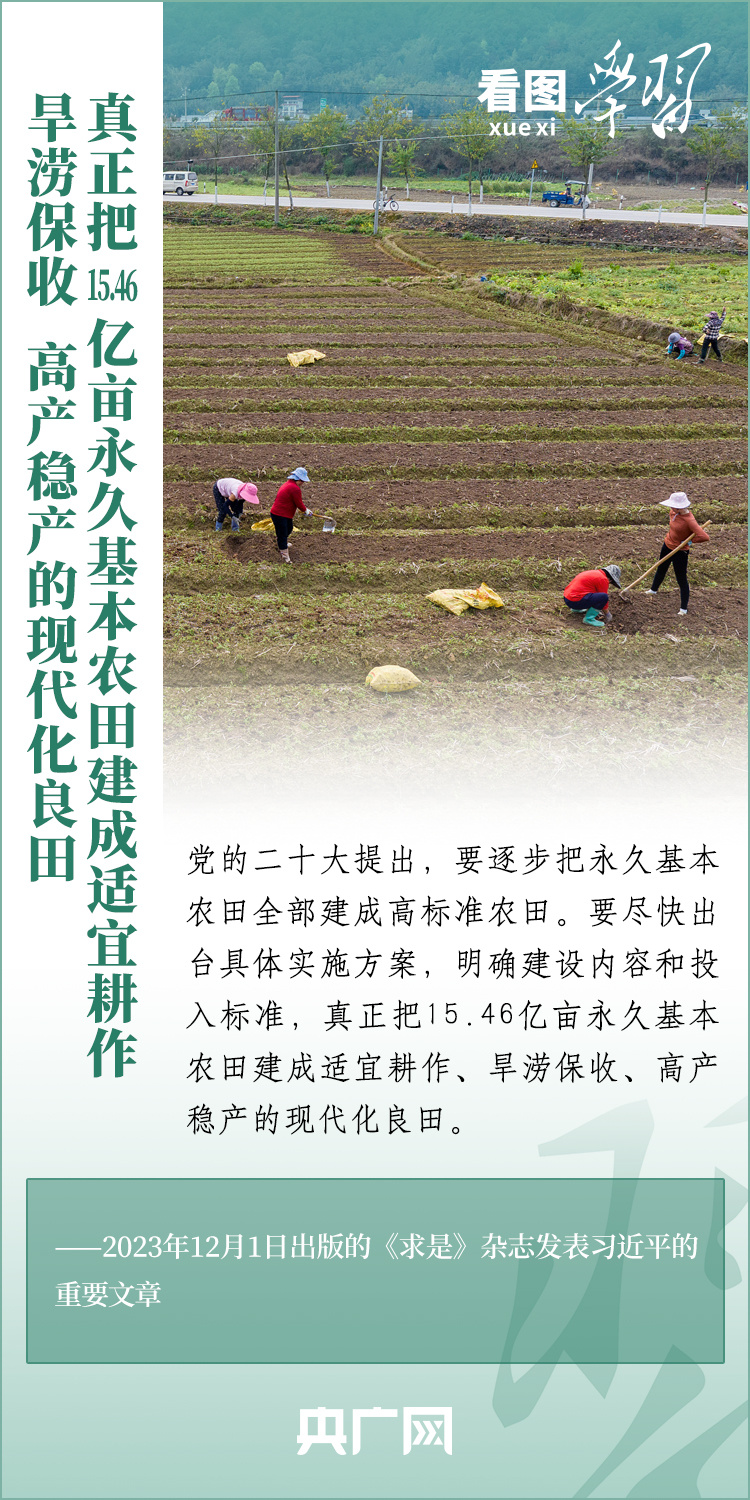 看圖學(xué)習(xí)丨推廣良田、良種、良法、良機(jī) 給農(nóng)業(yè)現(xiàn)代化插上科技的翅膀