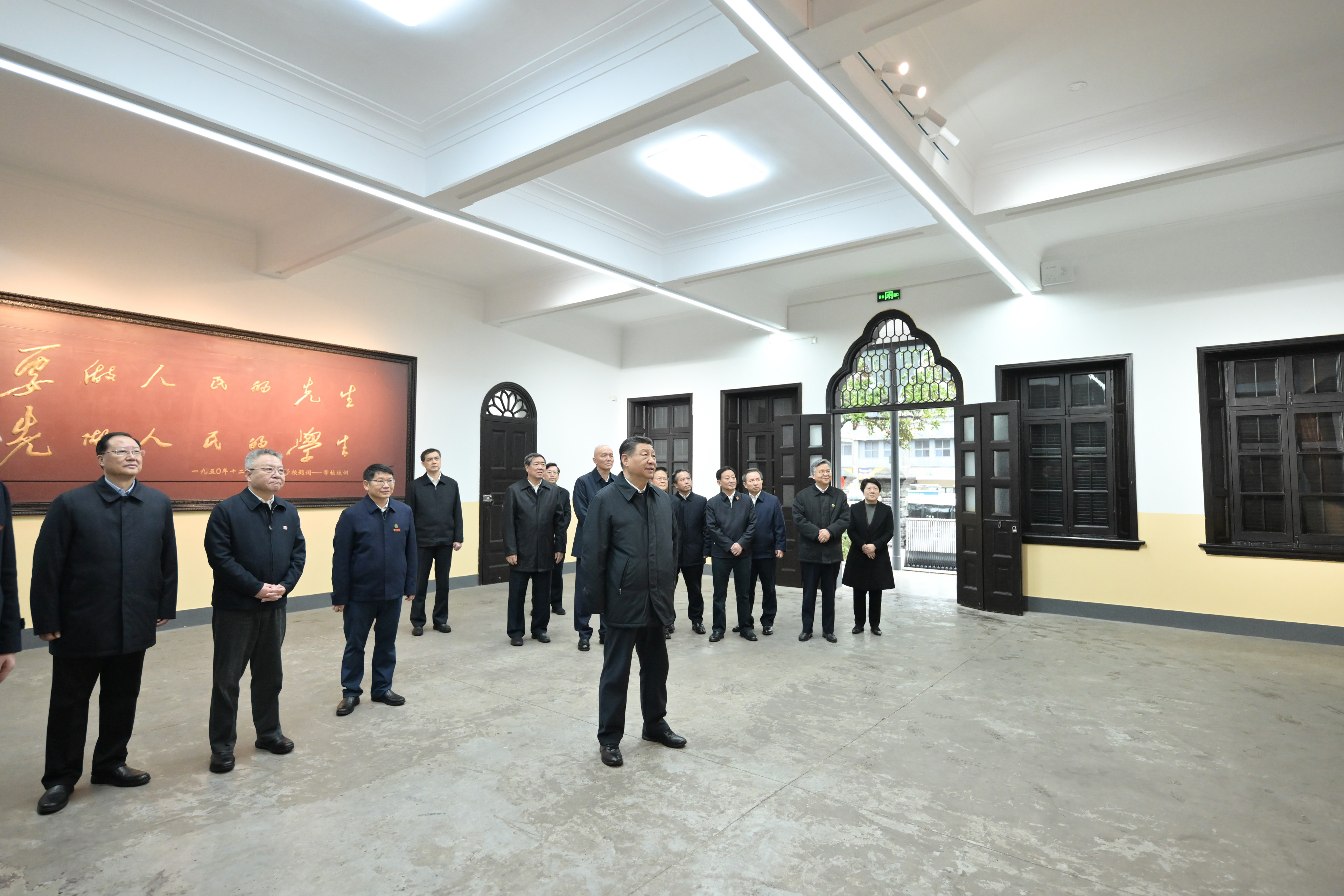 3月18日，習(xí)近平總書記在湖南第一師范學(xué)院（城南書院校區(qū)）考察。