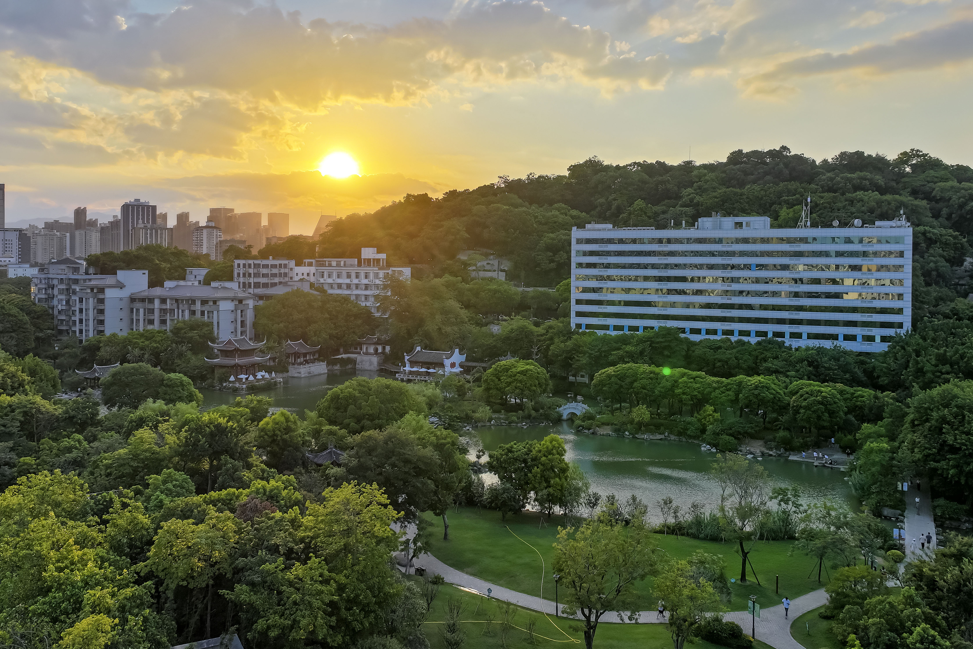 2024年7月17日，福州市鼓樓區(qū)黎明湖生態(tài)濕地公園。