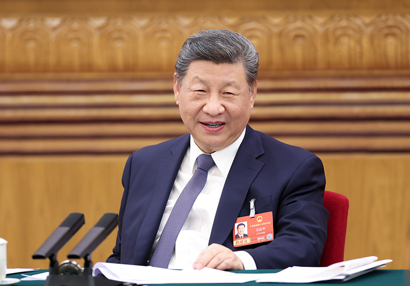 2026年3月5日下午，中共中央總書記、國家主席、中央軍委主席習(xí)近平參加他所在的十四屆全國人大四次會(huì)議江蘇代表團(tuán)審議。