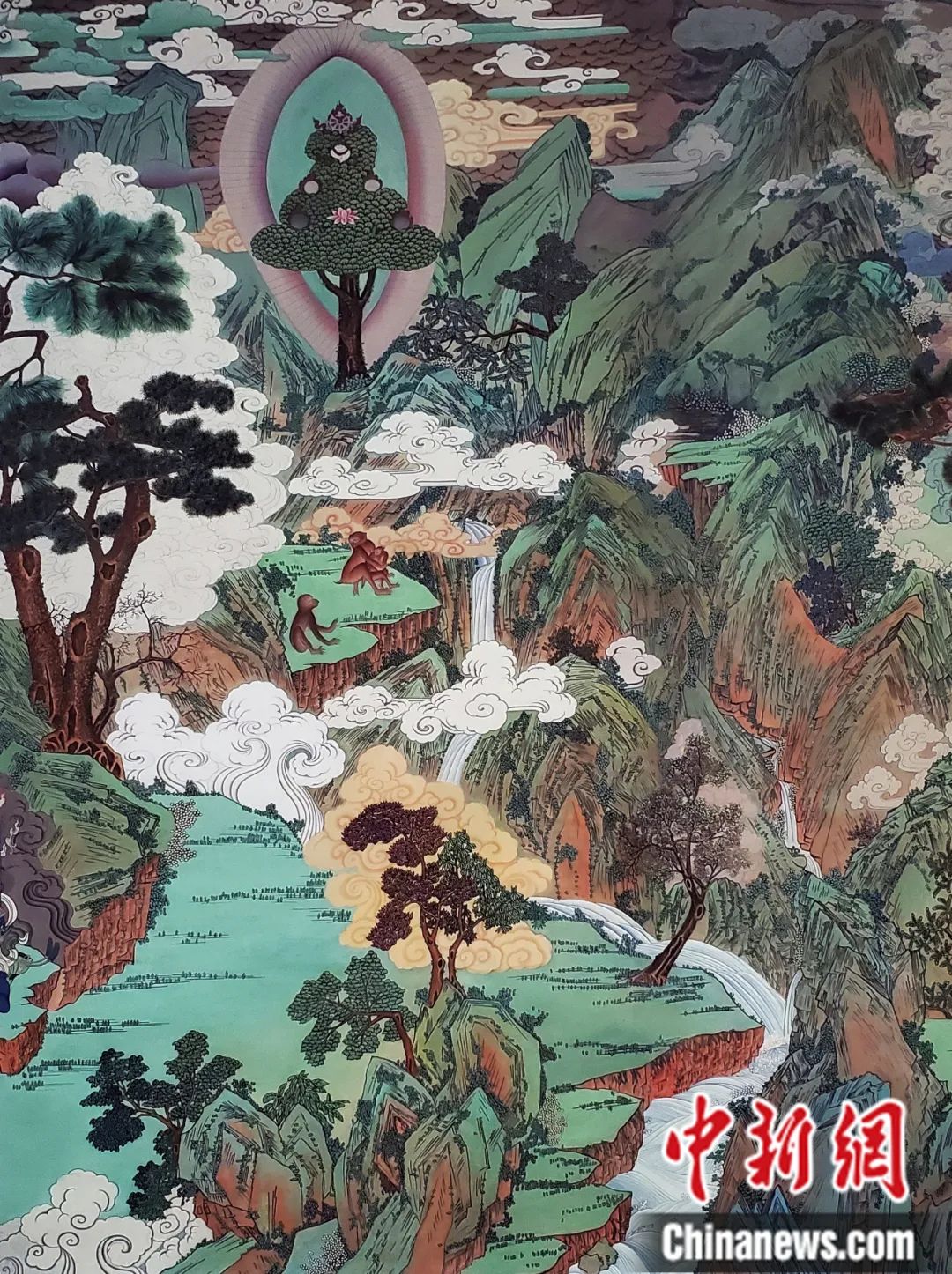 臨摹、補繪的青海瞿曇寺壁畫。受訪者 供圖