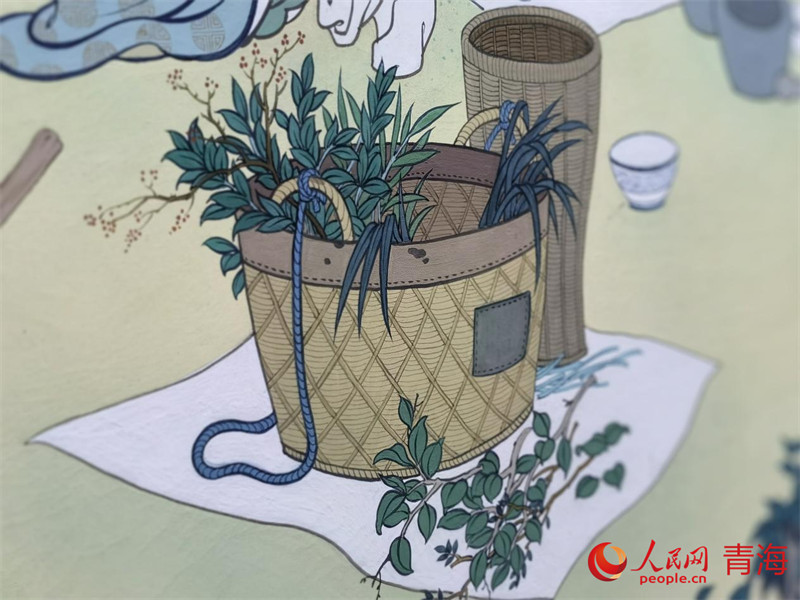 唐卡繪畫(huà)作品。人民網(wǎng) 馬可欣攝