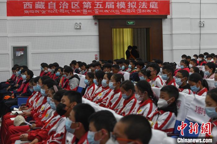 圖為西藏自治區(qū)第五屆模擬法庭現(xiàn)場?！∝暩聛硭?攝