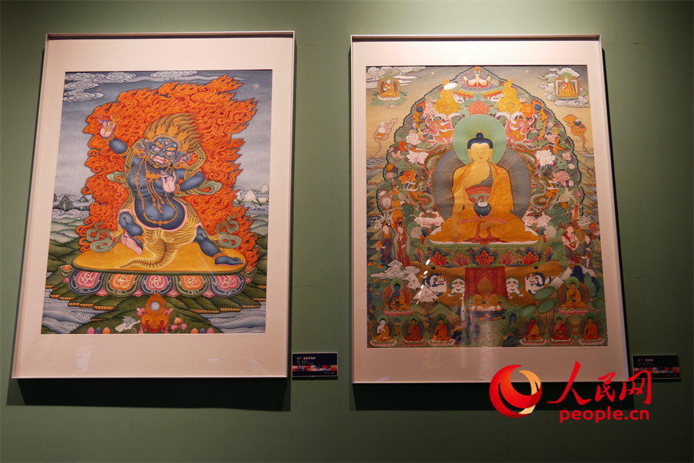 唐卡藝術(shù)作品。人民網(wǎng) 韋衍行攝